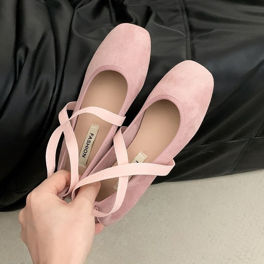 Faux Suede Ballet Flats