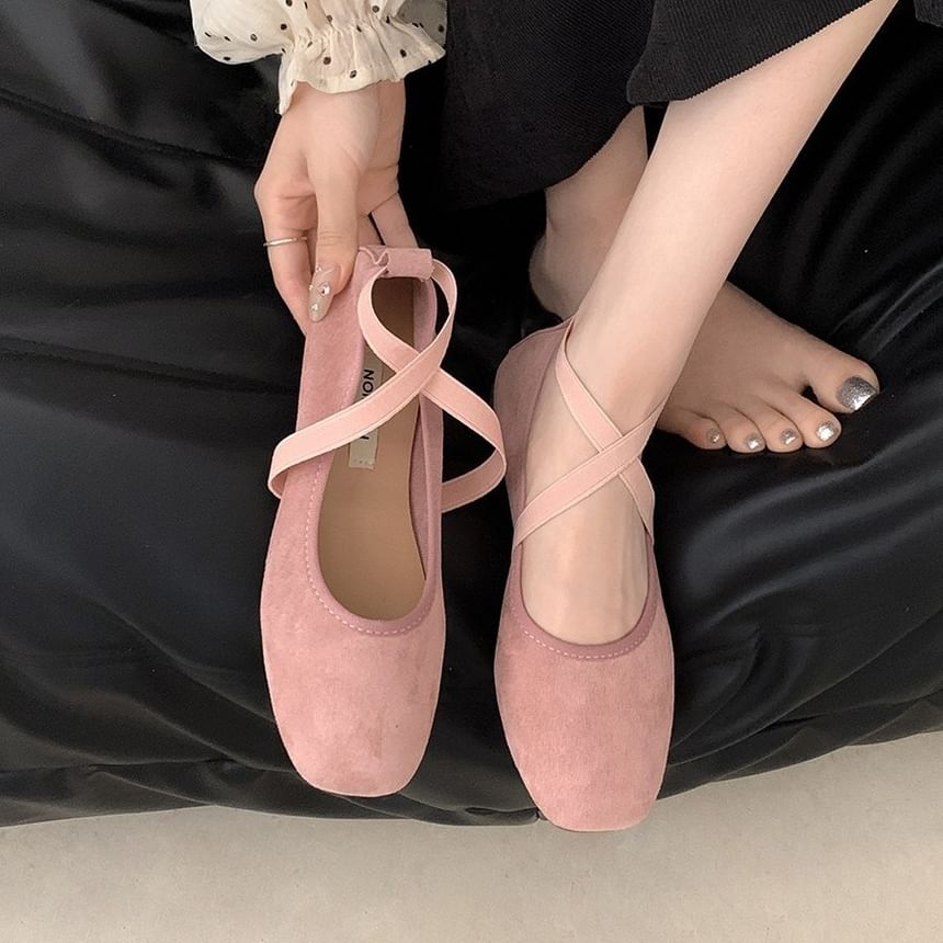 Faux Suede Ballet Flats