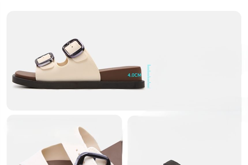 Double Strap Slide Sandals