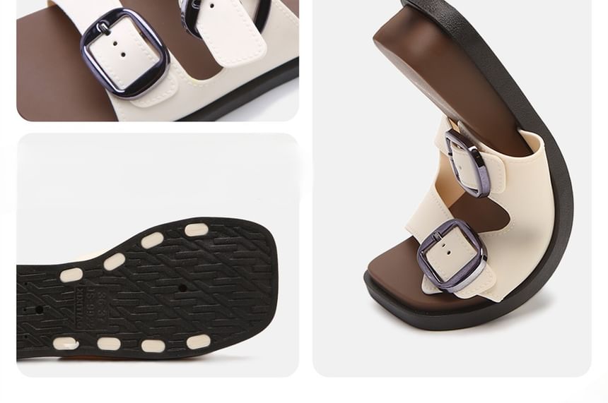 Double Strap Slide Sandals