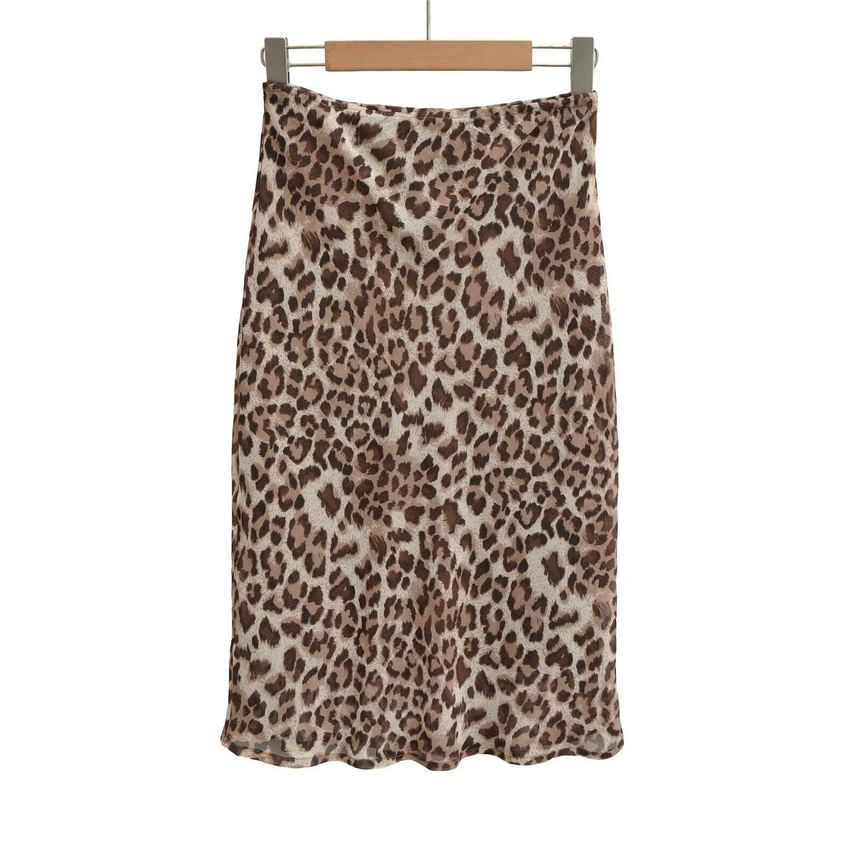 High Waist Leopard Print Mesh Mermaid Skirt (Various Designs)