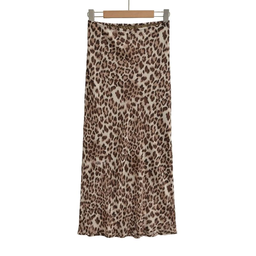 High Waist Leopard Print Mesh Mermaid Skirt (Various Designs)