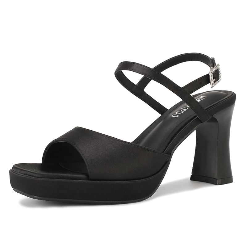 Block Heel Peep Toe Sandals