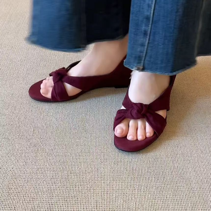 Wedge Heel Twisted Sandals