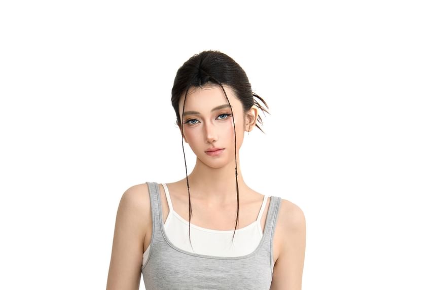 Round Neck Plain Tank Top & Square Neck Crop Tank Set