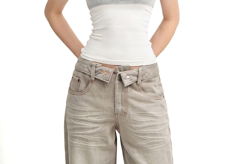 Round Neck Plain Tank Top & Square Neck Crop Tank Set