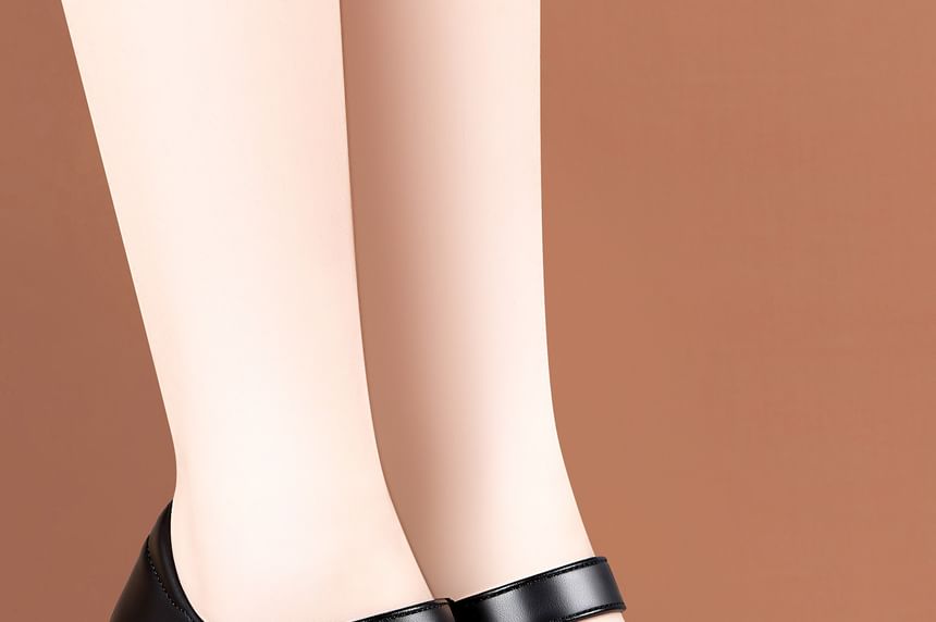 Block Heel Peep Toe Perofrated Sandals (Various Designs)