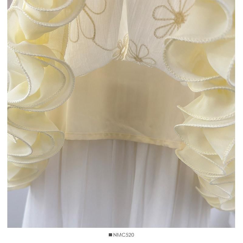 Sleeveless Floral Jacquard Ruffled Top