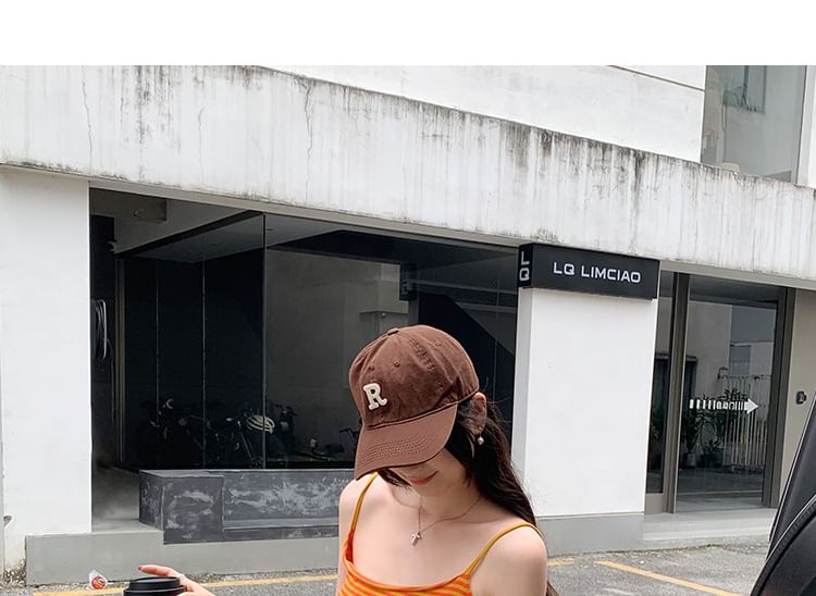 Spaghetti Strap Scoop Neck Striped Camisole Top