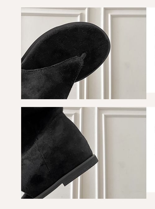 Faux Suede Thong Sandals