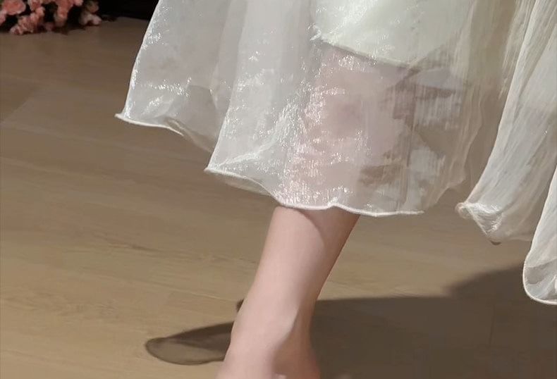 Platform Ruched Slide Sandals