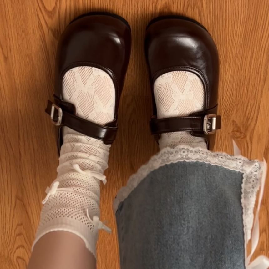 Hidden Wedge Mary Jane Shoes