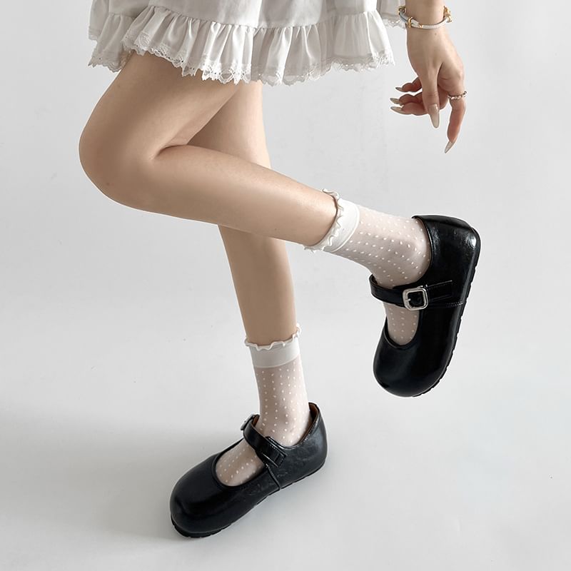 Hidden Wedge Mary Jane Shoes