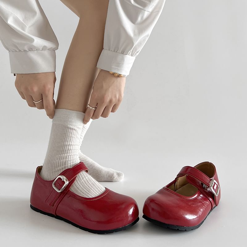Hidden Wedge Mary Jane Shoes