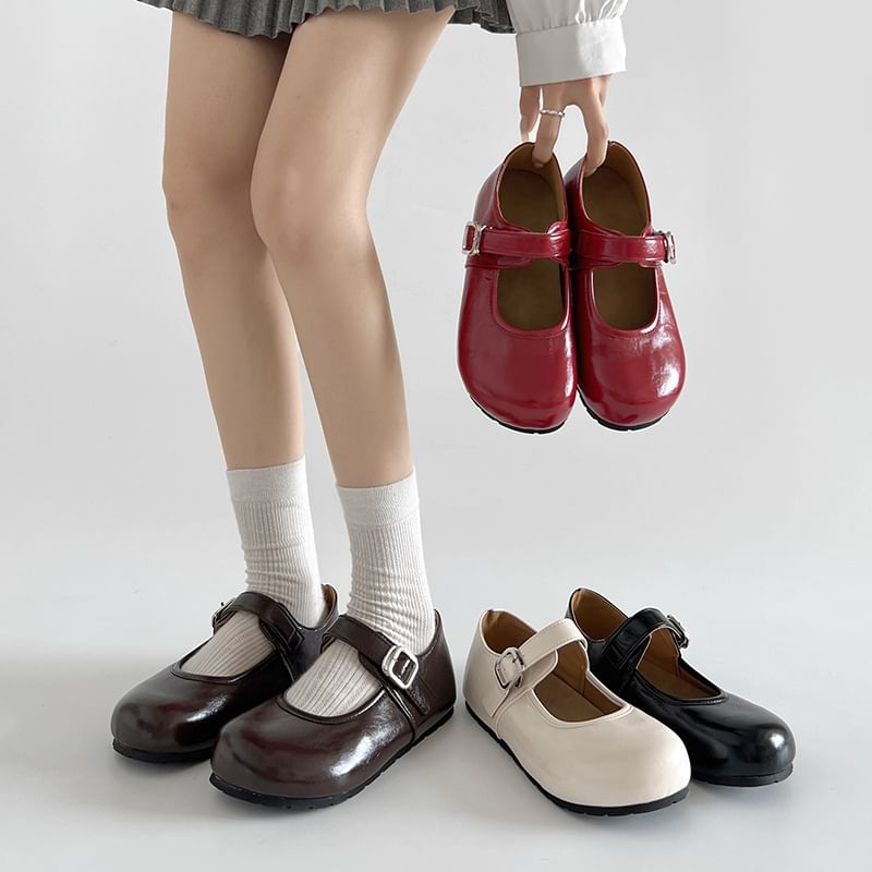 Hidden Wedge Mary Jane Shoes