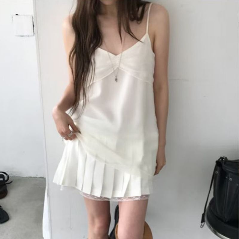 V-Neck Plain Flowy Camisole Top