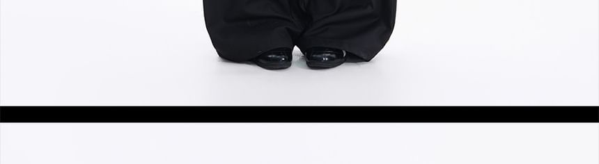 Short-Sleeve Collared Plain Button Up Oversized Shirt