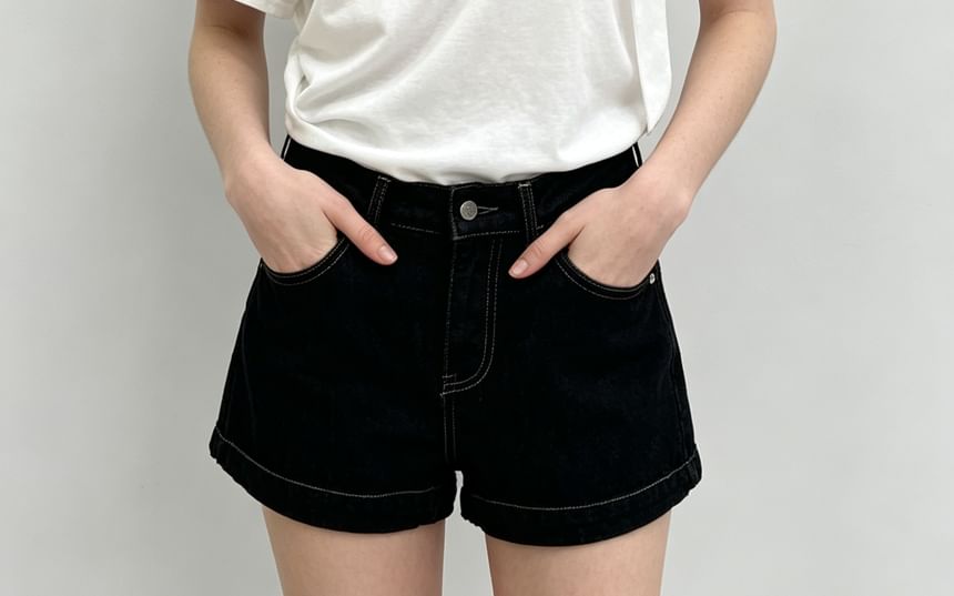 Knot-Front Slim Tee with Cutout Shoulders