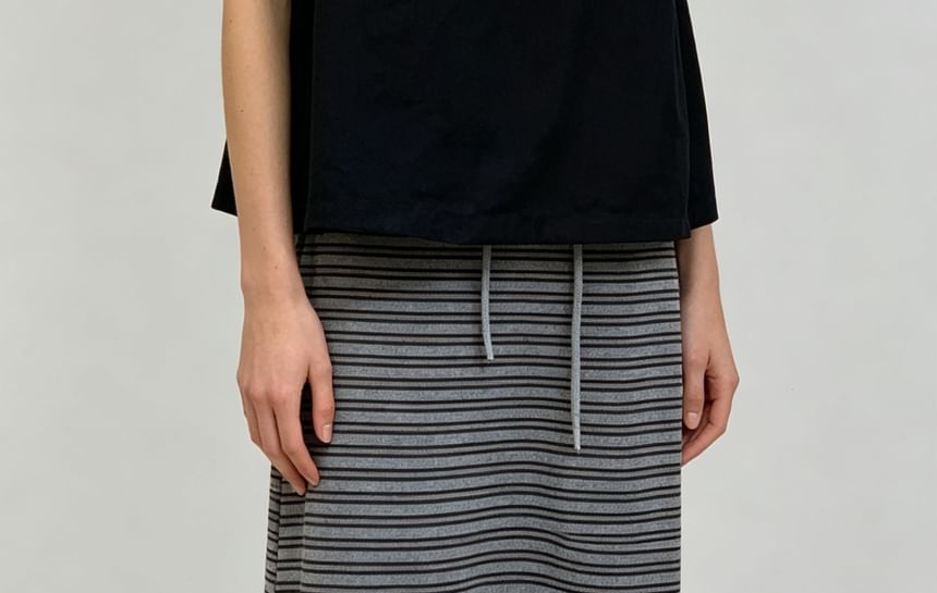 One Shoulder Loose-Fit Plain Tank Top