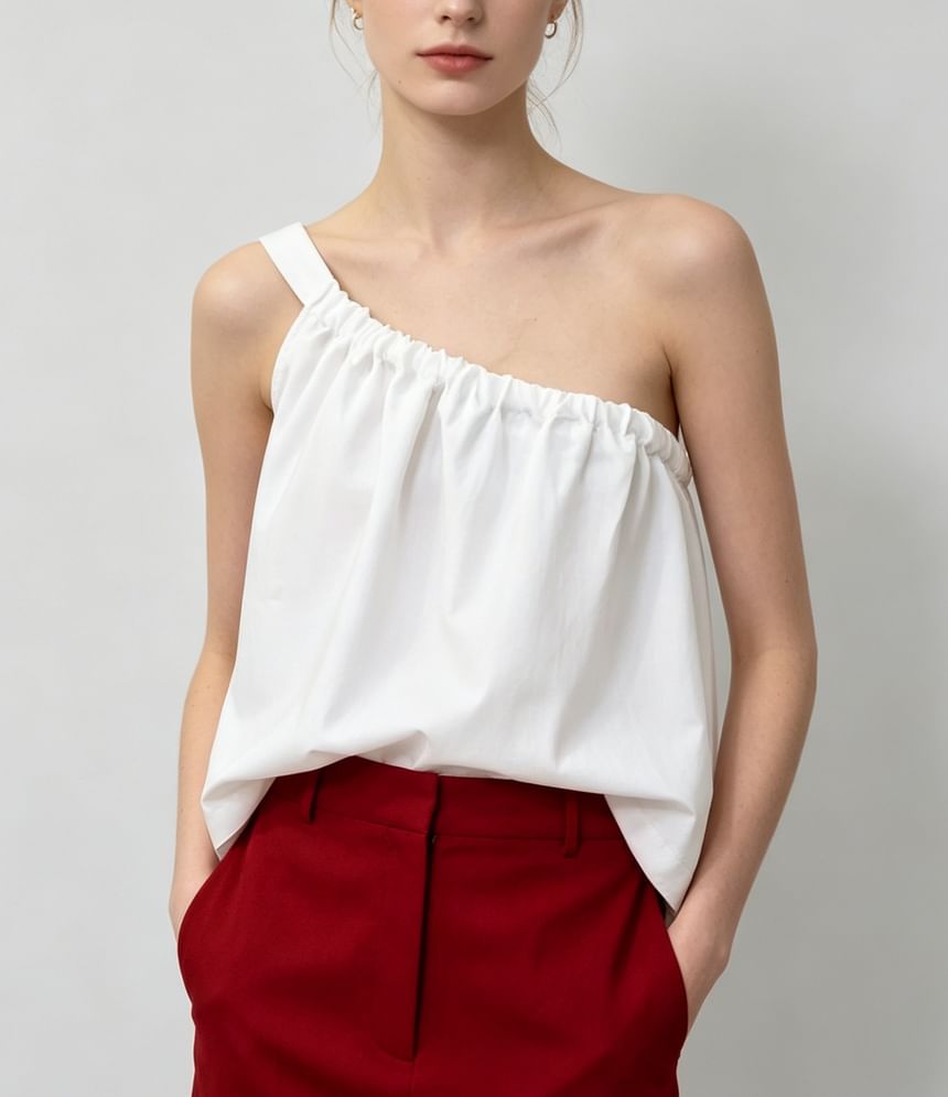 Loose-Fit Single-Shoulder Tank