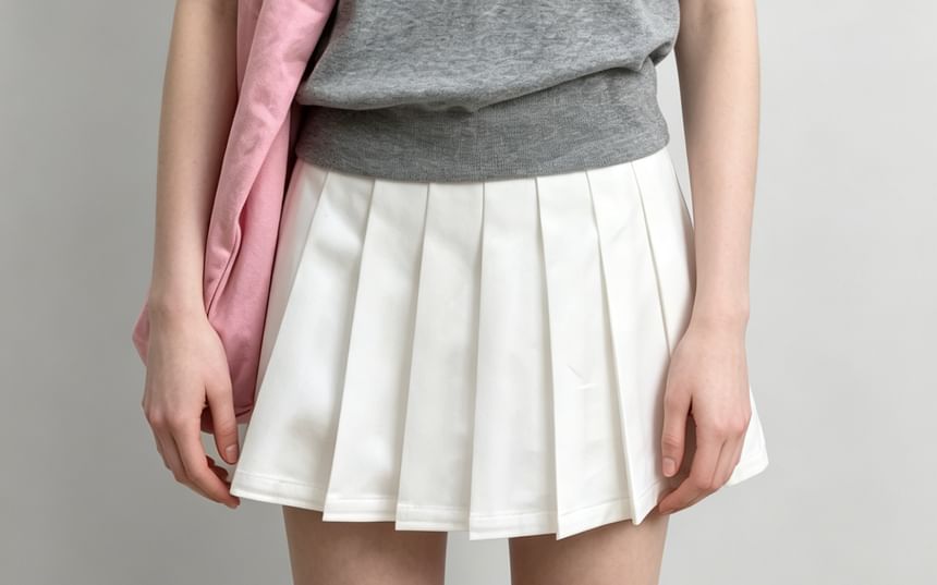 Short-Sleeve Knitted Polo Top