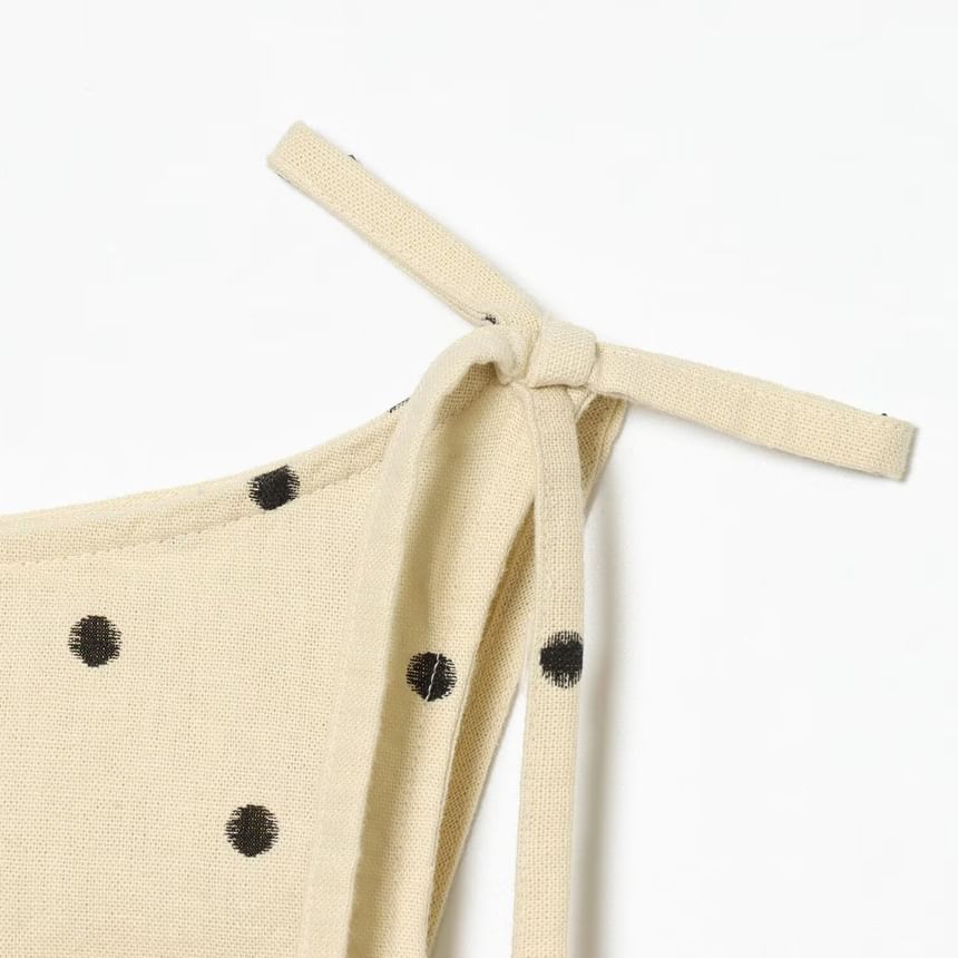 Sleeveless Striped Blouse Polka Dot Blouse Mid Rise Shorts
