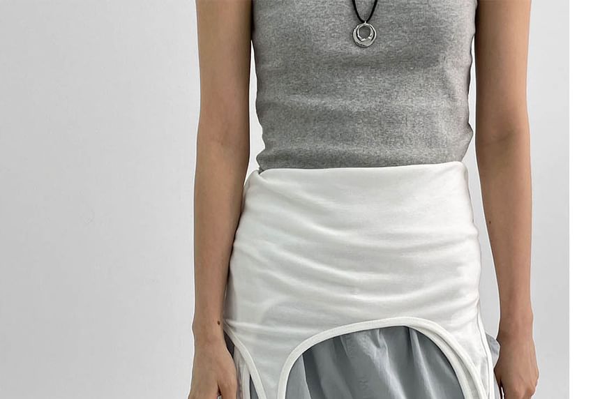 Fringed Halter Neck Sleeveless Top