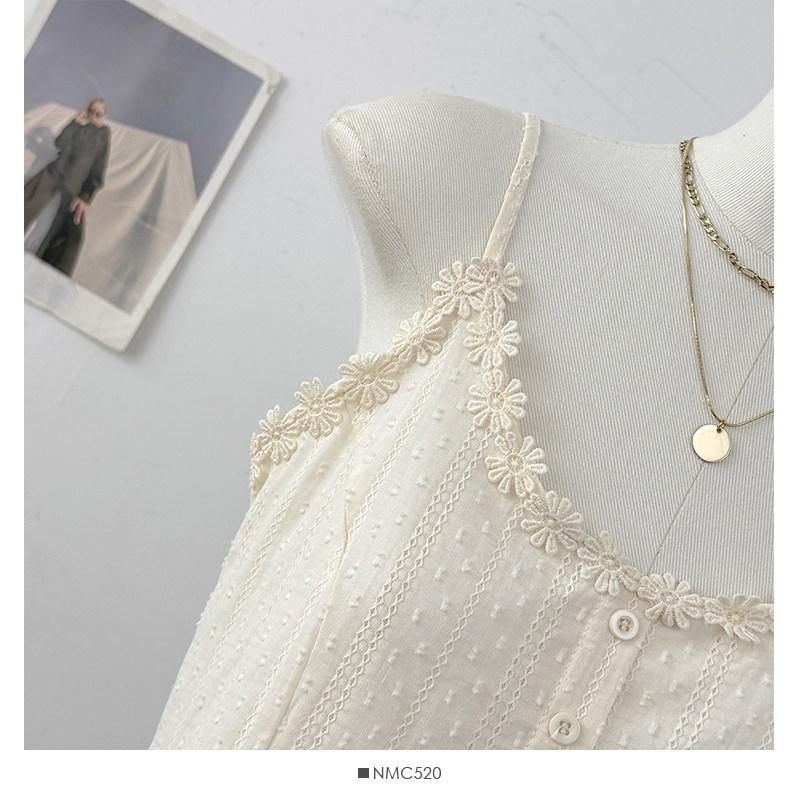 Flowy Lace Trim V-Neck Camisole Top