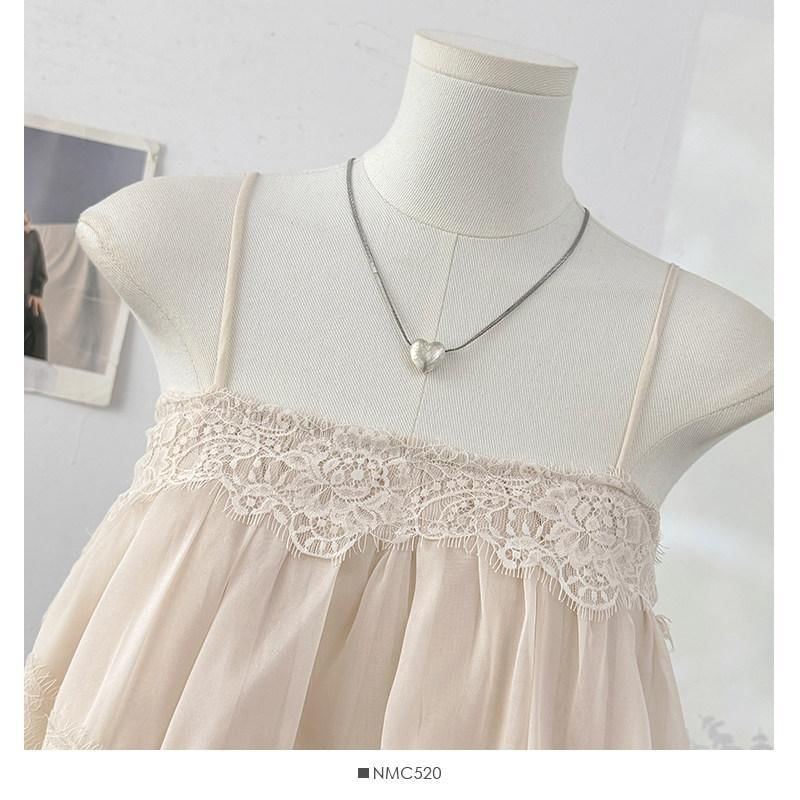 Layered Lace Camisole with Tiered Hem