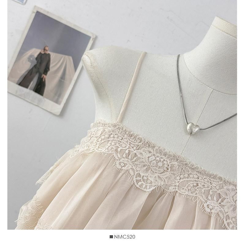 Layered Lace Camisole with Tiered Hem