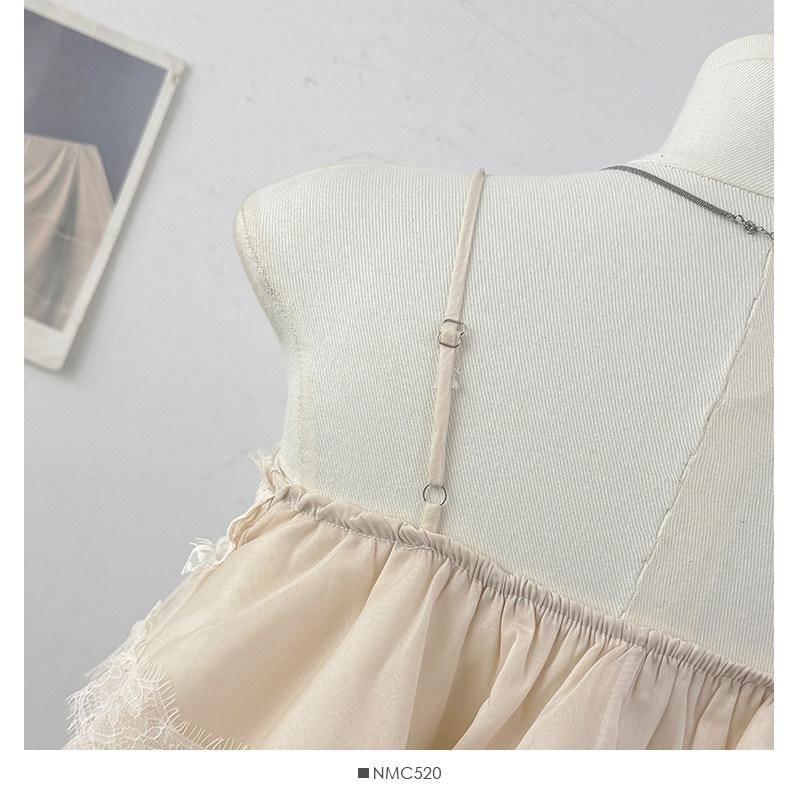 Layered Lace Camisole with Tiered Hem