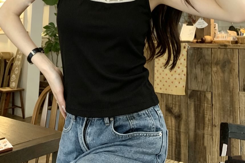 Lace Trim Camisole Top