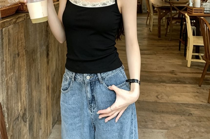 Lace Trim Camisole Top