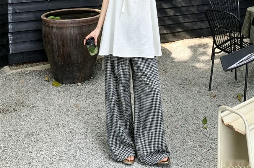 Flowy Sleeveless Top with Twilly Set