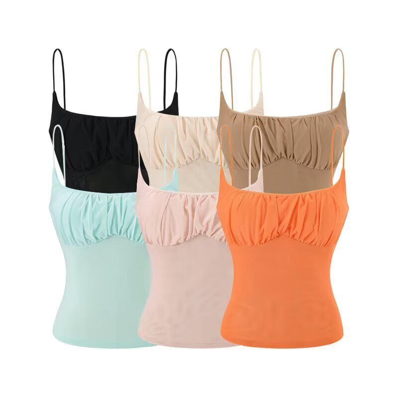 Ruched Scoop Neck Camisole Top