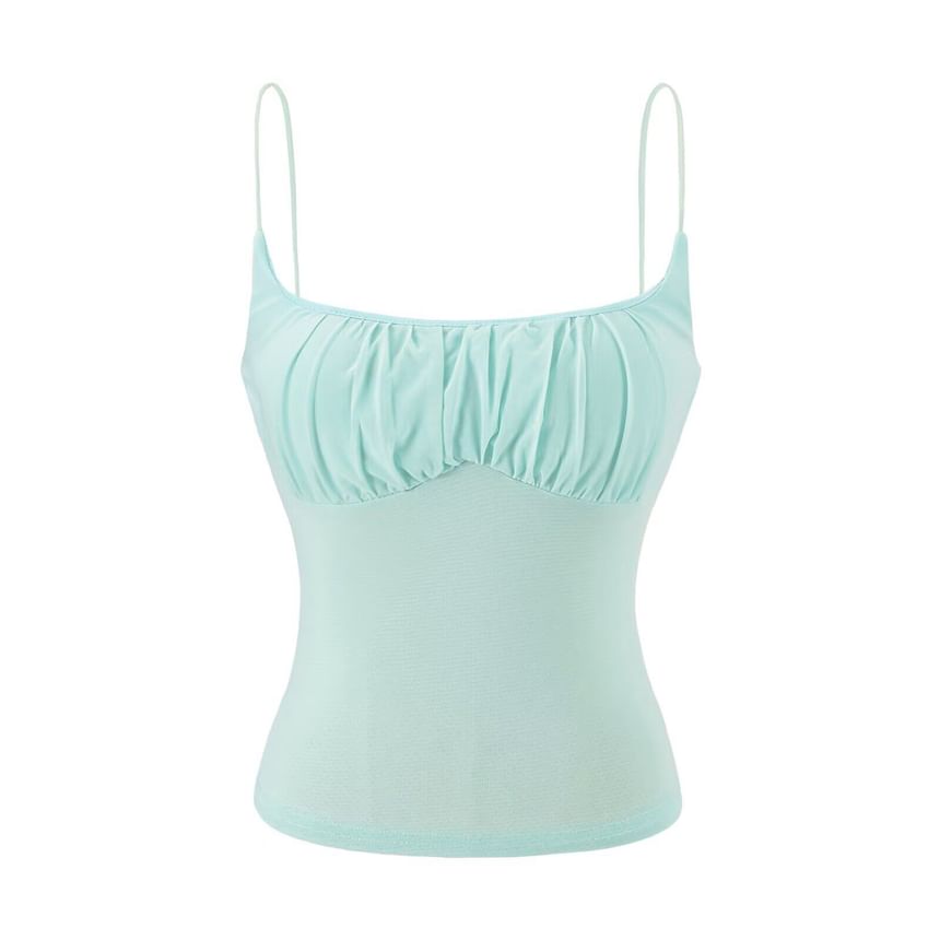 Ruched Scoop Neck Camisole Top