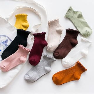 Frill Trim Knit Socks