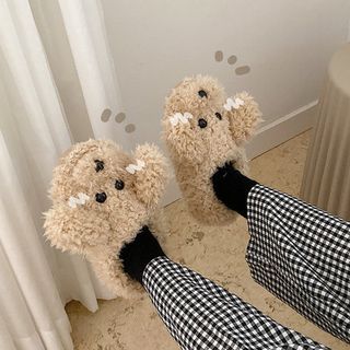 Fluffy Cartoon Home Slippers