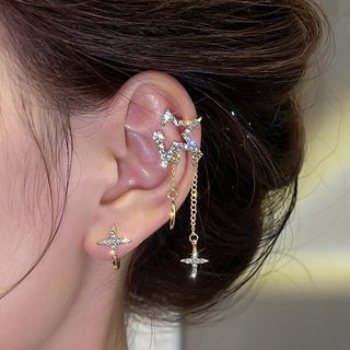 Star Earring Alloy Cuff