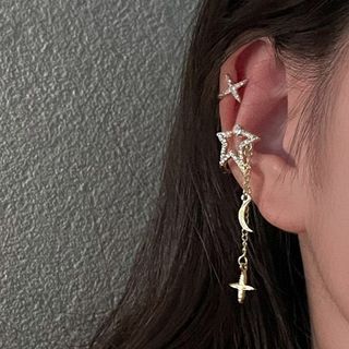 Star Earring Alloy Cuff