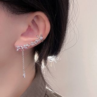 Rhinestone Earring Cuff Ear Drop with
