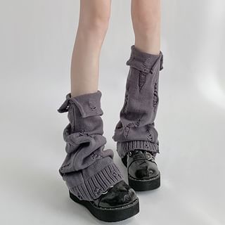 Distressed Plain Leg Warmer