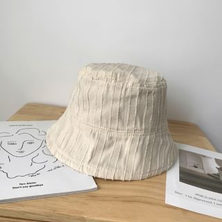 Frayed Plain Bucket Hat