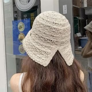 Textured Bucket Hat Wide Brim