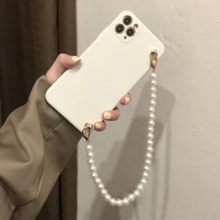 Phone Faux Strap Case Pearl