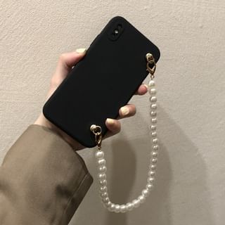 Phone Faux Strap Case Pearl