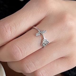 Rose Alloy Open Ring