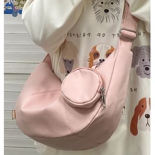 Zipper With Pouch Crossbody Coin Purse Plain