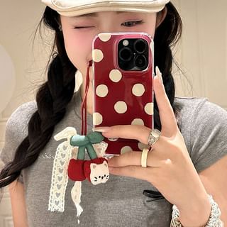 Dot Charm Phone Polka Cherry / Set Case