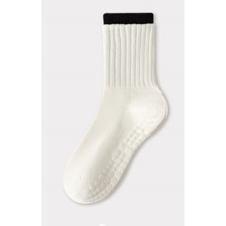 Contrast Trim Ribbed Yoga Short Socks / Set